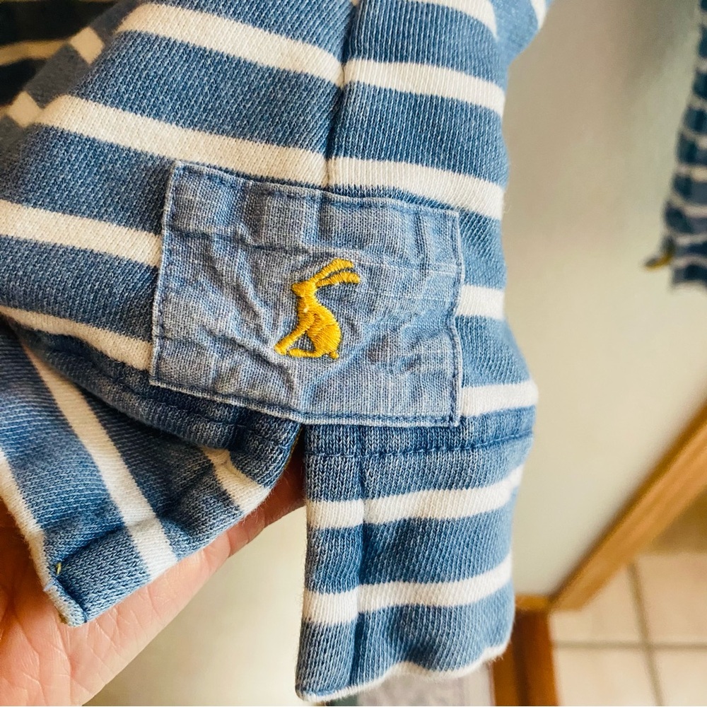 JOULES Saunton Stripe Saltwash Funnel Neck Sweatshirt - Picture 5 of 8